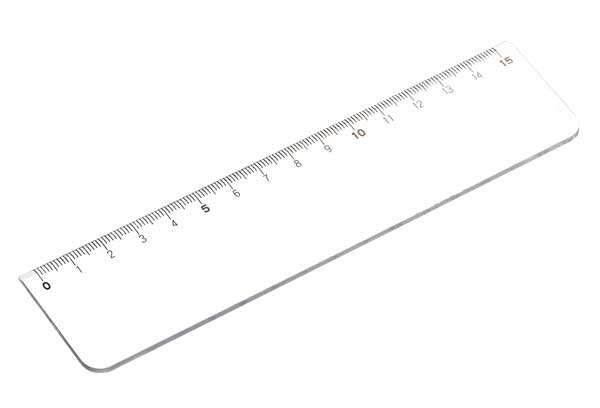PR定規ホワイト15cm　525-23
