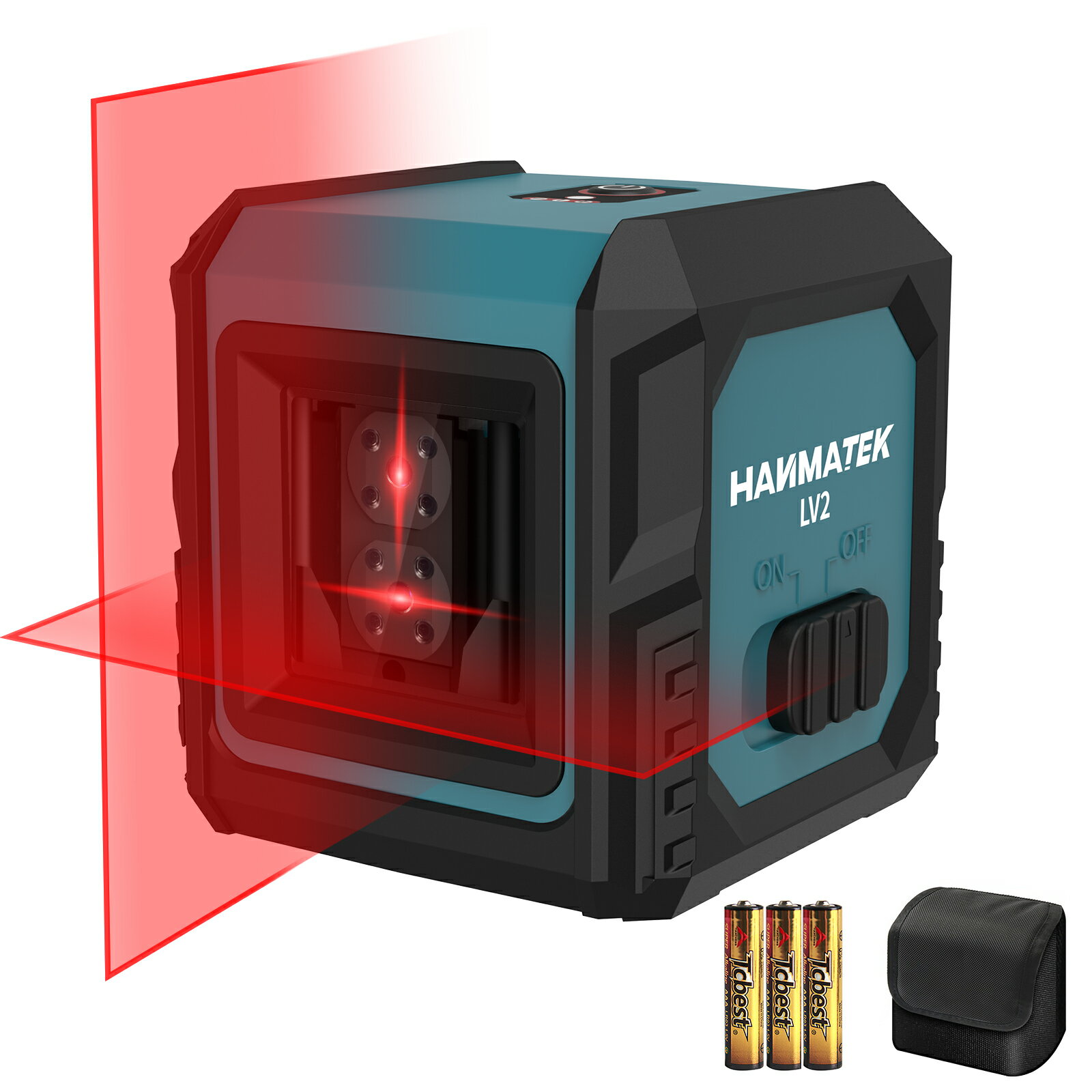 HANMATEKレーザー墨出し器レーザーレベル自動レベリング横?垂直?十字?レーザークラス2LV2