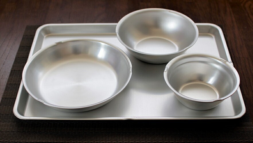 バット大Aセット【シルバー】アルミトレー アルマイト キャンプ 給食 食器セット 森中製作所 日本製 ソロキャンプ レトロ トレッキング 登山 アウトドア 防災 ボーイスカウト通販格安セール情報 楽天 通販