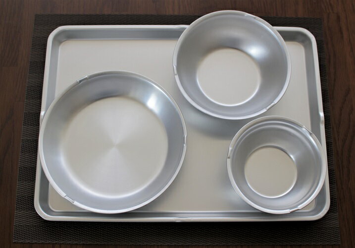 バット大Aセット【シルバー】アルミトレー アルマイト キャンプ 給食 食器セット 森中製作所 日本製 ソロキャンプ レトロ トレッキング 登山 アウトドア 防災 ボーイスカウト通販格安セール情報 楽天 通販