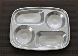 アルミ ランチプレート【シルバー】 29.5cm C型 4つ仕切り 仕切り皿 カフェ仕切り ソロキャンプ 食器 bbq 森中製作所 ボーイスカウト アンティーク 日本製通販格安セール情報 楽天 通販