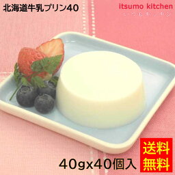 【送料無料】お徳用 冷凍食品 業務用 お弁当 おかず おつまみ おうちごはん ステイホーム 家飲み パーティー 時短 まとめ買い おやつ デザート スイーツ　北海道牛乳プリン40 40gx40個入 日東ベスト