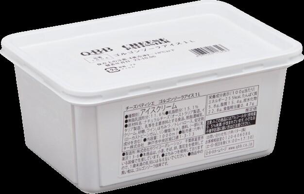 itsumo kitchenの＜冷凍＞【送料無料】 37251x6 チーズパティシエ QBB ゴルゴンゾーラアイス 1L×6個 六甲バター [ケース販売]｜アングル3