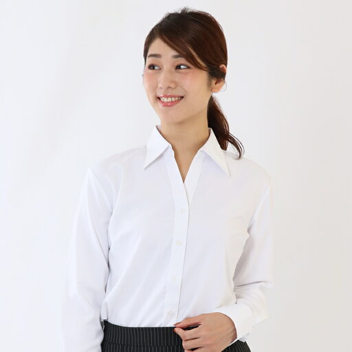開襟 ブラウス ストレッチ ワイシャツ レディース オフィス 長袖 Yシャツ ビジネス 作業着 制服 スリム 伸びる 事務服 ホワイト lo2113 開襟 ブラウス ストレッチ ワイシャツ レディース オフィス 長袖 Yシャツ ビジネス 作業着 制服 スリム 伸びる 事務服 ホワイト lo2113