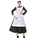 ステージ 衣装 レディース 英国風 黒白 メイド服 フランス風 レトロドレス 演出 ヨーロッパ風 舞台服 変装 仮装 ハロウィン パーティー イベント コスチュ...