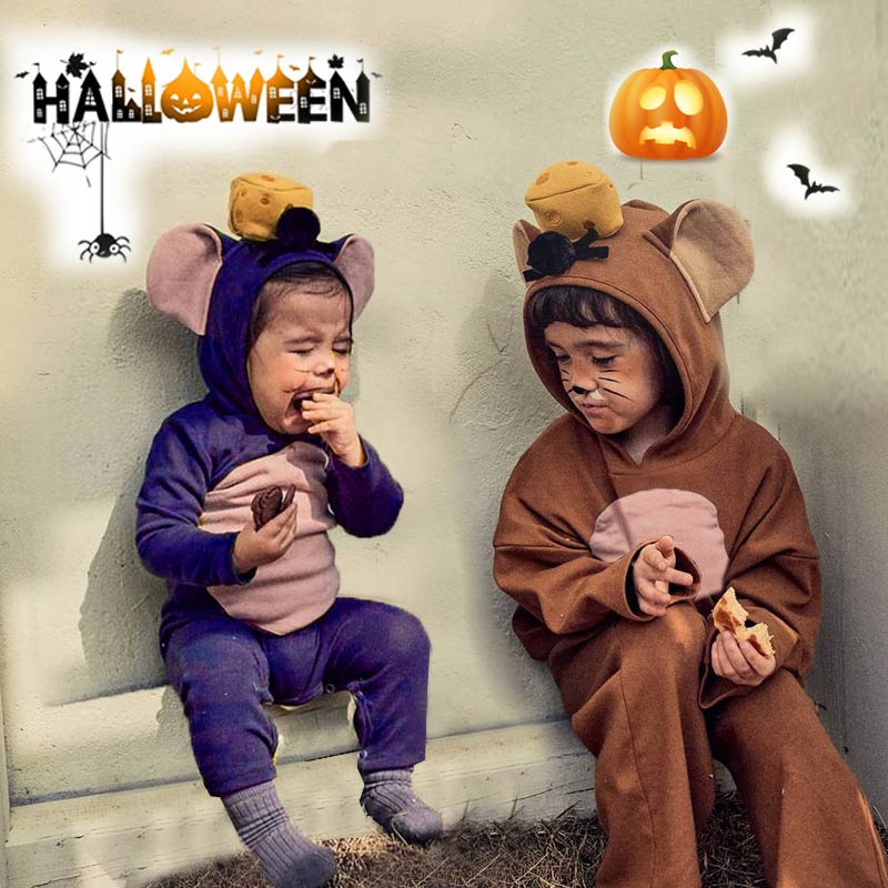 ハロウィン 着る毛布 子供 コスプレ ベビー 仮装 着ぐるみ ベビー 動物 ロンパース HALLOWEEN 新生児 ベビー服 赤ちゃん 綿 コットン ネズミ 子...