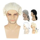 フルウィッグ ウィッグ ヨーロッパ 公爵 弁護士 男性用かつら コスプレウィッグ 貴族 王族 宮廷 新劇演出 現代劇演出 耐熱 ウィッグ メンズウイッグ ゴールド シルバーホワイト グレー ブラック クリスマス