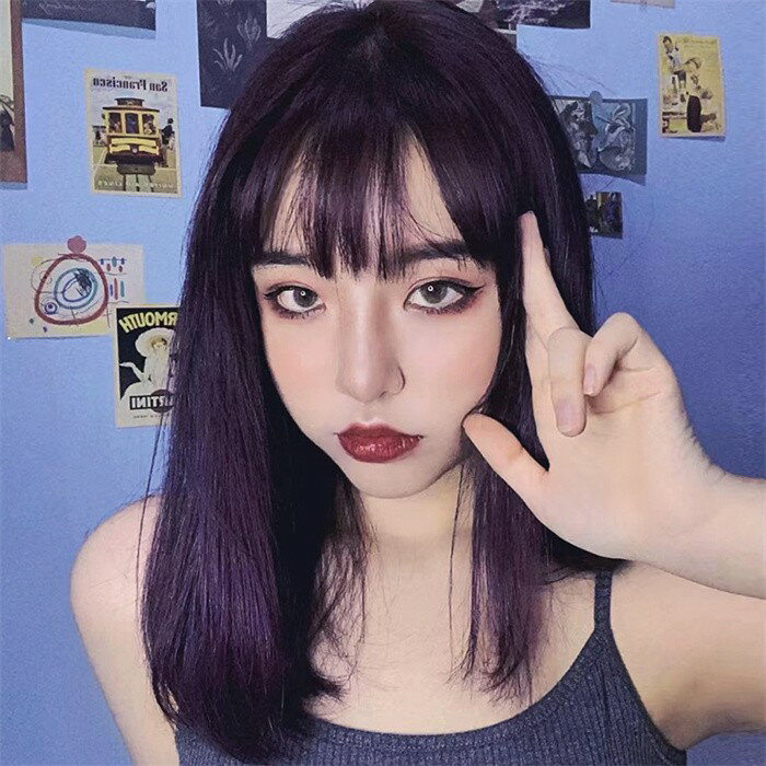 ウィッグ ミディアムへア ストレート 前髪あり フルウィッグ 可愛い ロリータ ゴスロリ 原宿 レディース コスチューム 仮装 大人 おしゃれ イベント 学園祭 演劇 舞台 学芸会 文化祭 ハロウィン