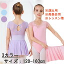 バレエ レオタード 子供 キッズ 女の子 スカートなし 袖あり 半袖 2点セット レッスン 紫 新体操 練習着 ジュニア プレゼント 発表会 演出用 ダンスウェ...