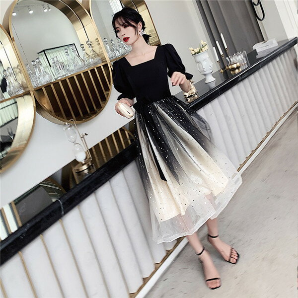 ロング ドレス パフスリーブ パーティードレス 演奏会 ピアノ 二次会 結婚式 発表会ドレス 母の日 ワンピース フォーマル ブライズメイド 大きいサイズ 20代 30代 コンサートフォーマル 大きいサイズ