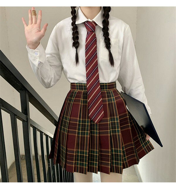 卒業式 スーツ 女の子 制服 おしゃれ 女子高生 学生服 学生制服 コスプレ コスチューム 高校生 通学 中学 学校 中学生 高校生 森ガール アニメ パーティグッズ 大きいサイズ 長袖 女子高生 入学式 卒業式 ワインレッド S M L XL 2XL itsumostore-10028547 イツモストア -itsumostore- サンプル画像2