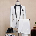 1ボタンスリムスーツ ビジネススーツ シングル メンズスーツ 紳士服 suit ベスト付き ホワイトスーツ メンズ大きいサイズおしゃれスーツ 春 夏 細身 結婚式 オシャレ ホワイト dg039g4