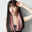 ウィッグ ロング ミディアム 黒髪 グラデーション レディース フルウィッグ スモーキーブルー ロング かわいい 超自然 普段使い 透けバング エクステ かつら...