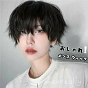 黒髪 おしゃれ 耐熱ウィッグ 黒 ナチュラル かっこいい 可愛い ショート 小顔効果抜群 ウィッグ メンズ 短髪 かつら 自然 フルウィッグ コスプレ コスチュ...