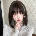 ウィッグ ショート メッシュ レディース インナーカラー フルウィッグ ストレート ぱっつん前髪 前髪あり 可愛い かわいい 大人用 コスプレ ロリータ ゴスロリ コスチューム 原宿風 仮装 超自然 かつら wig Lolita 小顔 文化祭 イベント 学園祭 ハロウィン