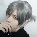 ウィッグ メンズ ショート グレー フルウィッグ ショートウィッグ ショートヘア 短髪 かつら 演劇 自然 メンズ 前髪あり コスプレ パーティー 男装 おしゃ...