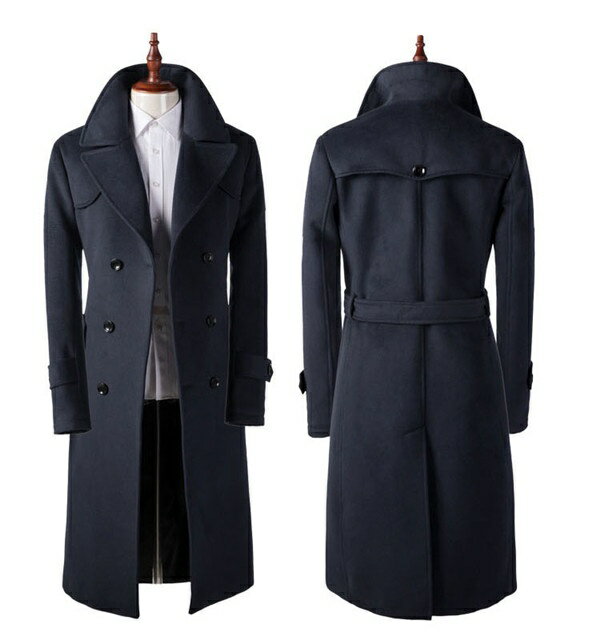 メンズ チェスターコート ウール混 ロング コート 冬 おしゃれ 男性 暖かい ロング メンズ ジャケット 大きいサイズ アウター ベルト付き 通勤 通学 無地 コート ファッション トップス ネイビー ブラック 黒 M L XL 2XL 3XL 4XL 5XL dh058l6