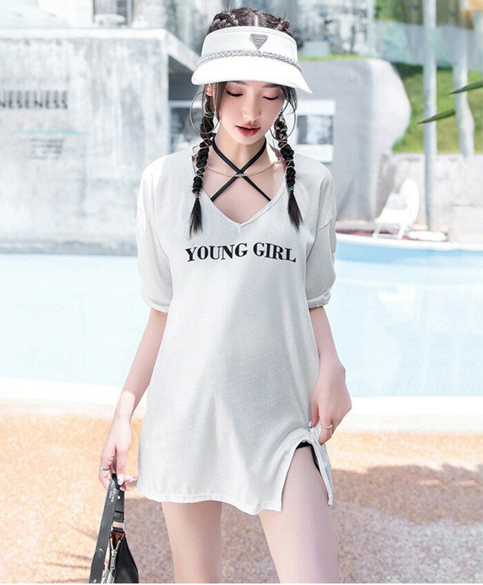 水着 レディース 女の子 体型カバー 3点セット タンキニ水着 スポーツ風 服みたいな セクシー シンプル ワイヤーなし パッド付 写真映え 撮影用 海 夏 サマー プール リゾート かわいい 旅行 温泉 大人 女性用 ジュニア 学生 女の子 df006lclcm5