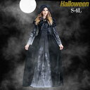 ハロウィン 大人 女の子 死神 ロングドレス 恐怖 スカル 吸血鬼 コスプレ衣装 バー ステージ衣装 仮装パーティー ブラック 文化祭 学園祭 ワンピース フー...