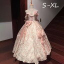 【10%OFF】ロリータ ワンピース ピンク Lolita 華やか ドレス ピンクリボン プリンセス イブニングドレス お嬢様 フォーマル パーティー 花嫁 ドレス 成人式 ウェディング エレガント ロングドレス コスプレ S M L XL dh029lclczb