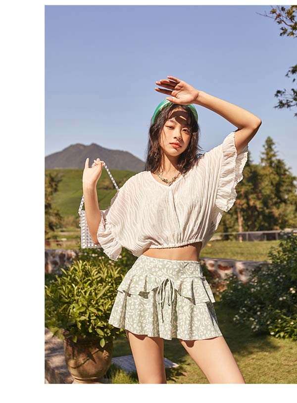 UV対策 タンキニ水着 レディース 3点セット ハイウエスト 小胸 セクシー 可愛い パンツ付き 体型カバー 着痩せ パッド付 かわいい 女性 海水浴 温泉 韓国風 df026m3m3l9