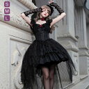【10%OFF】ロリータ ワンピース jsk リボン 可愛い アイドル衣装 プリンセスドレス お姫様 Lolita ロリータ服 黒 可愛い コスチューム コスプ...
