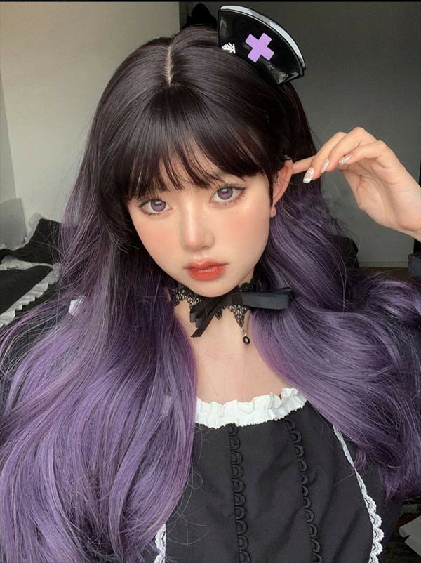 ウィッグ ロングウィッグ レディース フルウィッグ グラデーション プリンセス 仮装 超自然 エクステ かつら wig 普段使い コスプレ ロリータ Lolita レイヤー 小顔 原宿系 耐熱ウィッグ dp025m3m3l9