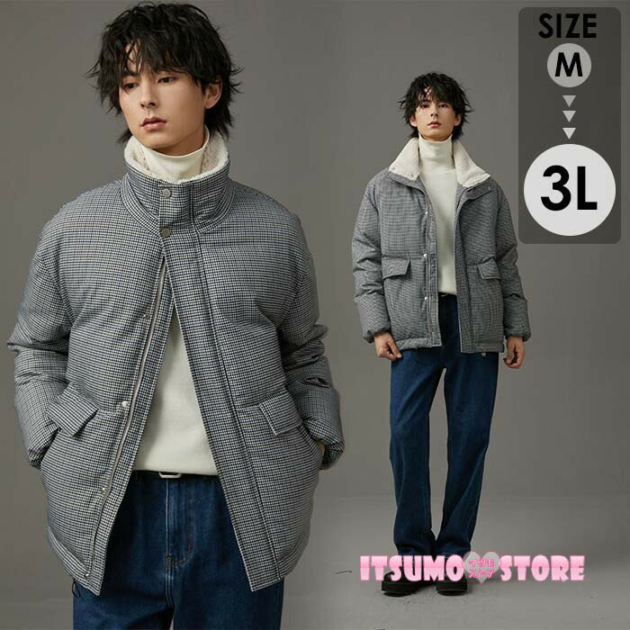 セット内容&nbsp;✽.*꙳ ダウンジャケット「記載のないアクセサリー、小物等は付属しません」 素材&nbsp;✽.*꙳ ポリエステル│ダウン80％ カラー&nbsp;✽.*꙳ チェック柄 サイズ (cm)&nbsp;✽.*꙳ M/着丈68 バスト118　袖丈55L/着丈70 バスト122　袖丈542L(XL)/着丈72 バスト126　袖丈573L(2XL)/着丈74 バスト130　袖丈59モデル情報：身長180cm 体重65kg　試着サイズXL※表記寸法と実寸値の多少の誤差はご容赦ください。 よくある質問&nbsp;✽.*꙳Q1. サイズ選びに迷っていますが、どのように選べばよいでしょうか？▸ サイズ表を参考に、普段お召しのアウターサイズを基準にお選びいただくことをおすすめいたします。重ね着を想定される場合は、ゆとりを考慮してご検討ください。by ItsumostoreQ2. チェック柄は派手すぎないか心配です。▸ 落ち着いた配色のチェック柄を採用しており、カジュアルからきれいめまで幅広いコーディネートに合わせやすいデザインです。by ItsumostoreQ3. ギフトとして購入しても問題ないでしょうか？▸ はい、年代を問わず着用しやすいデザインのため、父の日や誕生日などのプレゼントとしても多く選ばれています。by Itsumostore模倣品・コピー商品を扱うお店が増えています。ご注文のショップ名と、画像や商品説明にあるショップ名が同一かご確認の上ご注文ください。 送料&nbsp;✽.*꙳ ★1点 880円(北海道・九州・沖縄・離島除く)商品を複数ご注文の場合の送料は、下記の表を参照してください。 ※SALE品など、他商品との同梱発送不可の商品と合わせてご購入の場合、送料の計算が異なりますのでご注意ください。 注意事項&nbsp;✽.*꙳ ●ページの閲覧環境によって、掲載写真と実際の商品の色合いが異なる場合があります。 ●モデルに小物を使う場合がございますが、商品に含まれませんので、セット内容をご確認ください。 ●製造過程・出荷過程の間に出来た細かなキズ・ヨゴレなどある場合がございます。細かい部分まで気になさる方は、ご購入をご遠慮ください。 ●商品の仕様は、製造元の都合により予告なく変更や突然の欠品等で商品手配の遅れや手配ができない場合がございます。 ●お届けした商品に不備がございましたら、お届け後5日以内にご連絡ください。早急に対応させていただきます。なお期日を過ぎた場合はお受け致しかねます。 ●土日祝祭日のご注文およびお問い合わせへの弊社からのご連絡は、翌営業日となります。 ●海外製品のため、詳細タグなし。 ●配送の関係上、ラッピング対応は受け付けておりません。 &nbsp;&nbsp;会社・学校・団体でご購入のお客様 発送の際、ご担当者様のお名前（フルネーム）が必要となります。 登録情報のお名前を、会社名や団体名のみでご登録されている場合、ご登録名をご担当者様のお名前にご変更していただくか、【備考欄】にフルネームでご記入願います。 【納品書や領収書につきまして】 当店では個人情報保護及び環境保全の為ペーパーレス化に取り組んでおりますので、お届けのお荷物に納品書（お買上明細書）は同封しておりません。ご了承くださいませ。 ご希望の場合、ご注文時【備考欄】にご記入願います。PDFファイルをメールにて添付いたします。 &nbsp;&nbsp;返品・交換・キャンセルについて サイズ間違い・イメージ違いなど、お客様都合によるキャンセルやご交換は原則として承っておりません。返品ルールに関しましては、リンク先ページをご覧の上、お気軽にお問い合わせください。 SIMILAR COLOR チェック柄 関連オススメ商品 ＊.*꙳ダウンジャケット ダウンコート メンズ スタン14,880円ダウンジャケット ダウンコート スタンドカラー15,980円80％ダウン ダウンジャケット ダウンコート 15,980円80％ダウン ダウンジャケット メンズ ダウ16,980円ダウン90％ ダウンジャケット ダウンコート 10,590円ダウン90％ ダウンジャケット ダウンコート 28,960円ダウンジャケット ダウンコート メンズ ビジネ12,777円90％ダウン ダウンコート レディース 超ロン19,880円ダウンコート レディース メンズ コート ショ7,390円新着商品はこちら ＊.*꙳2026/2/28フルウィッグ かつら 巻き毛 金髪 女性 前髪5,260円2026/2/28フルウィッグ かつら 巻き毛 金髪 女性 前髪5,440円2026/2/28フルウィッグ かつら 女性 前髪あり 原宿 可5,440円