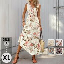 ワンピース 夏服 レディース 袖なし Aライン 花柄 夏ワンピ リゾート サマー ゆったり 大きサイズ ビーチ リゾート 薄手体型カバー ハワイ沖縄 旅行用 お呼ばれ きれいめ S-XL dd015m6m6zb