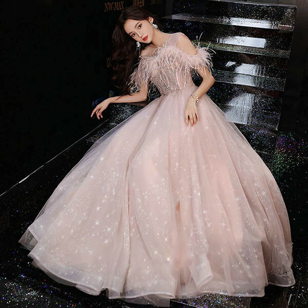 ロングドレス 演奏会 袖付き ピンク 大人 ピアノ 発表会 結婚式 母親 中学生 ワンピース 半袖 演奏会ドレス 演奏会用ドレス パーティードレス イブニングドレス ロング丈 大きいサイズ 小さいサイズ フォーマル XS S M L 2L 3L db015n1