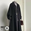 ステンカラーコート レディース ミモレ丈 ロングコート コクーンコート 小柄 秋 冬 冬服 定番 暖かい あったか ロング チェスター コート カジュアル シン...