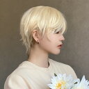 ウィッグ メンズ ショート 短髪 金髪 かつら 自然 フルウィッグ ショートウィッグ ショートヘア 前髪あり コスプレ 男装 おしゃれ ナチュラル かっこいい ...