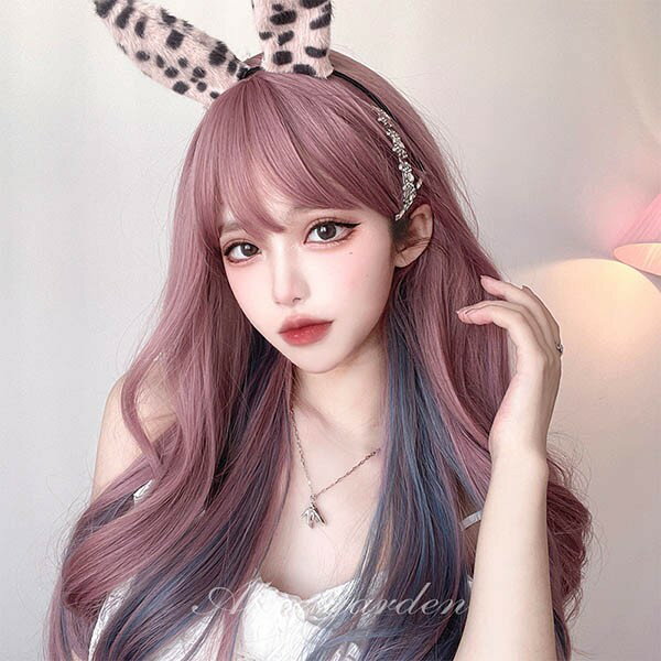 楽天イツモストア -itsumostore-フルウィッグ メッシュ lolita 長髪 ロリータ風 原宿風 日常もOK かつら 巻き毛 ゆめかわいい ゆめかわ ウィッグ 前髪あり ピンク ブルー 水色 レディース コスプレ 可愛い ロング 耐熱ウィッグ コスチューム 小顔効果抜群 文化祭 学園祭 イベント 変装