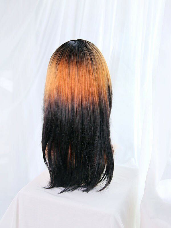 ウィッグ レディース フルウィッグ ロング グラデーション ストレート ぱっつん前髪 前髪あり 可愛い かわいい 大人用 コスプレ ロリータ ゴスロリ コスチューム 原宿風 仮装 超自然 かつら wig Lolita 小顔 文化祭 イベント 学園祭 ハロウィン dq121n1n1zr