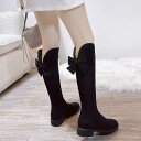 美脚ロングブーツ チャンキーヒール シンプル 疲れない ニーハイブーツ フィット スエード 秋 冬 太ヒール 美脚 疲れにくい 可愛い フェミニン ガーリー き...