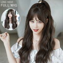 ウィッグ 女の子 レディース 自然 ロング 小顔効果 普段 フルウィッグ シースルーバング カール キュート グラデーション かわいい ミセス グラデーション ...