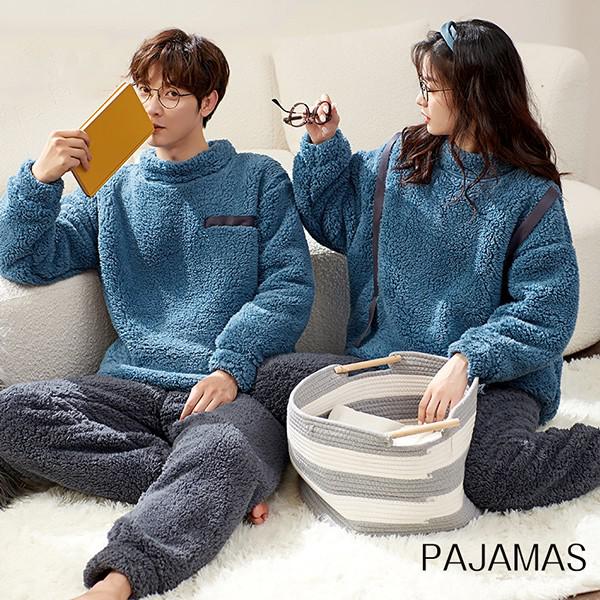ペアパジャマ 冬 長袖 長パンツ 春 秋 2点セット ルームウェア メンズ パジャマ カップル 部屋着 韓国風 寝間着 ギフト プレゼント 大きいサイズ 可愛い 結婚祝い おしゃれ お揃いパジャマ ペア ゆったり 寝巻き シンプルpd011s1