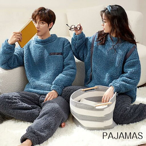 ペアパジャマ 冬 長袖 長パンツ 春 秋 2点セット ルームウェア メンズ パジャマ カップル 部屋着 韓国風 寝間着 ギフト プレゼント 大きいサイズ 可愛い 結婚祝い おしゃれ お揃いパジャマ ペア ゆったり 寝巻き シンプルpd011s1
