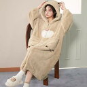 パジャマ ルームウェア ワンピース ガウン もこもこ 冬用 着る毛布 暖かい あったか カーディガン ロング丈 マタニティウェア マタニティ 前開き バスローブ...