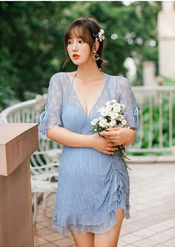 ワンピース水着 レディース 体型カバー 女の子 Vネック オフショルダー 可愛い ぽ...