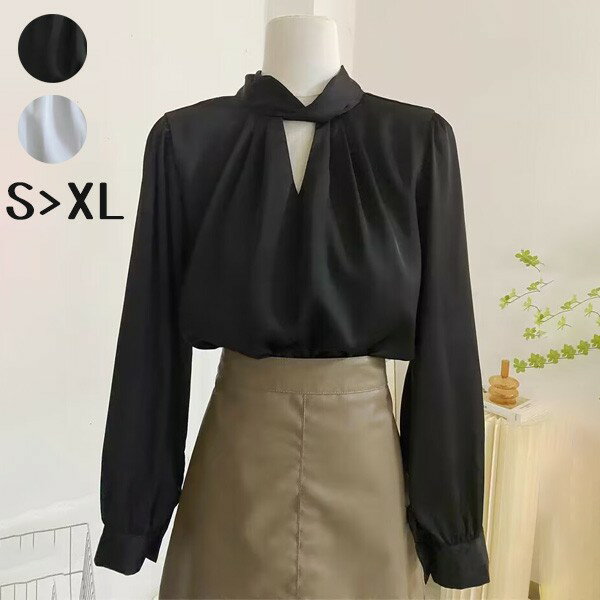 シャツブラウス長袖通勤日常おしゃれ...