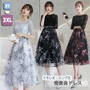 XS-3XL ロングドレス 演奏会 袖付き 黒 結婚式 母親 花柄 パーティードレス ピアノ 発表会 ミモレ丈 ロング丈 ファスナータイプ 小さいサイズ 舞踏会...