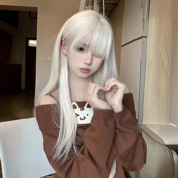 ウィッグ フルウィッグ ロングストレート 女性 レディース ロリータ ハロウィン ふんわり 前髪あり かつら コスプレ 可愛い 耐熱ウィッグ コスチューム 仮装 大人用 普段使い 文化祭 イベント 学園祭 女装 発表会 学芸会 舞台 演劇 変装 小道具 dp166x1x1zb