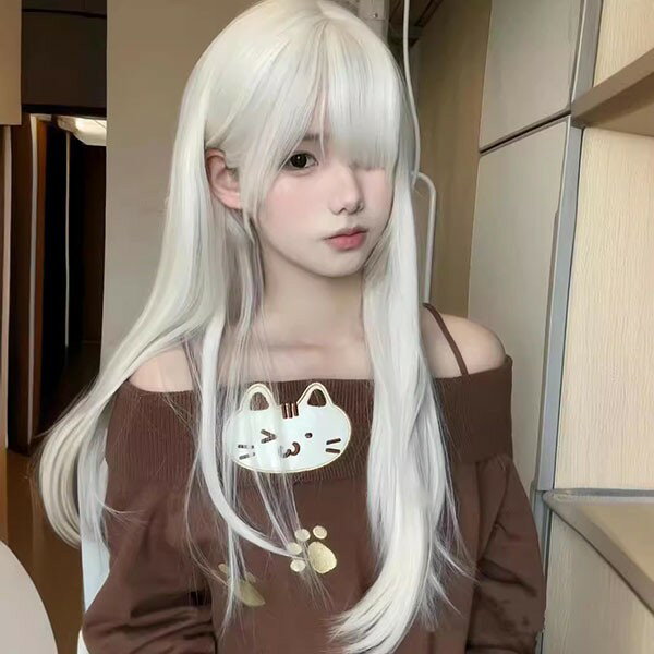 ウィッグ フルウィッグ ロングストレート 女性 レディース ロリータ ハロウィン ふんわり 前髪あり かつら コスプレ 可愛い 耐熱ウィッグ コスチューム 仮装 大人用 普段使い 文化祭 イベント 学園祭 女装 発表会 学芸会 舞台 演劇 変装 小道具 dp166x1x1zb