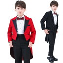 子供 スーツ 燕尾服 黒 ブラック 黒フォーマル ベスト追加可 卒業式 男の子 キッズスーツ ピアノ 発表会 結婚式 合唱 舞台 衣装 ジュニアスーツ 110/...