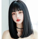 ウィッグ レディース フルウィッグ ミディアム ぱっつん前髪 前髪あり 可愛い かわいい 大人用 コスプレ ロリータ ゴスロリ コスチューム 原宿風 仮装 超自...