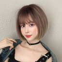 ウィッグ ショート レディース フルウィッグ ミディアム ぱっつん前髪 前髪あり 可愛い かわいい 大人用 コスプレ ロリータ ゴスロリ コスチューム 原宿風 仮装 超自然 かつら wig Lolita 小顔 文化祭 dp018x5x5zr