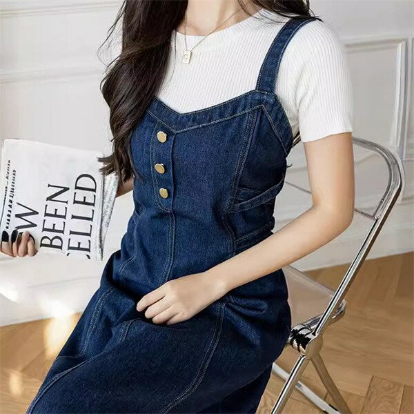 大きいサイズ カジュアル デニムワンピース ロング丈 痩せに見せる レディース 春ワンピース 大人可愛い