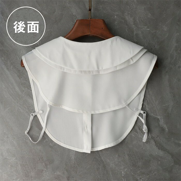 イツモストア -itsumostore-のつけ襟 レディース ダブルカラー フェイクシャツ 襟付き トップス用 かわいい 重ね着風 韓国風 秋冬 新作 おしゃれ ガーリー ファッション小物 ニット スウェットにぴったり 甘めコーデ デザイン襟 飾り襟 大人可愛い na008z7z7x8｜アングル3