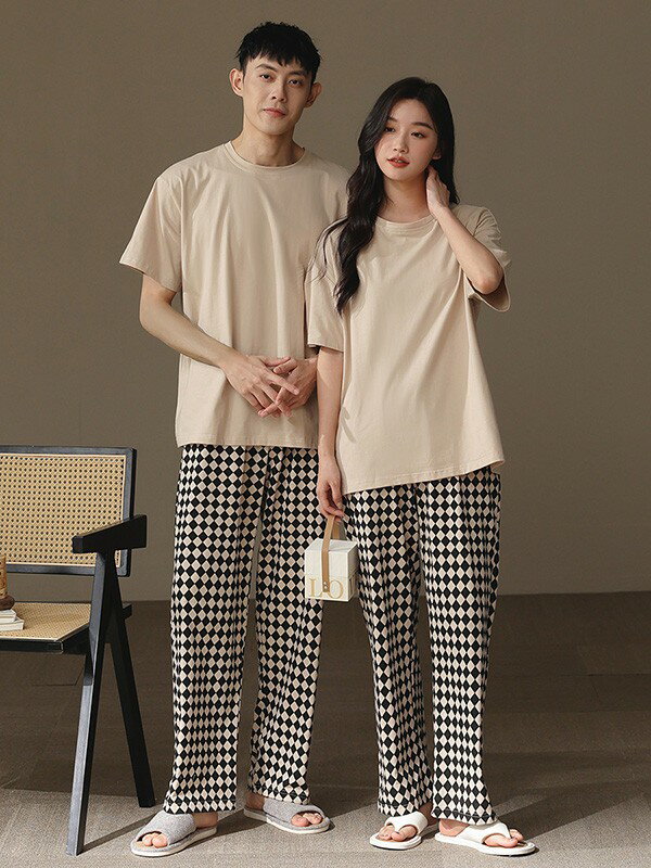 ペアパジャマ カップル 上下セット 半袖 夏 メンズ レディース ペアルック ルームウェア 前開き ナイトウエア バレンタイン 結婚祝い 部屋着 父の日 母の日 プレゼント dh008zbzbl9